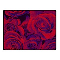 Roses Red Purple Flowers Pretty Fleece Blanket (small) by Pakrebo