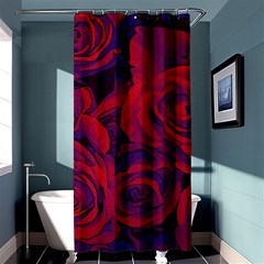 Roses Red Purple Flowers Pretty Shower Curtain 36  X 72  (stall)  by Pakrebo