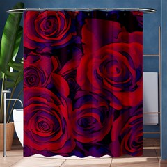 Roses Red Purple Flowers Pretty Shower Curtain 60  X 72  (medium)  by Pakrebo