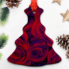 Roses Red Purple Flowers Pretty Christmas Tree Ornament (two Sides) by Pakrebo