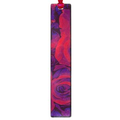 Roses Red Purple Flowers Pretty Large Book Marks by Pakrebo