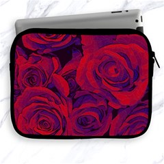 Roses Red Purple Flowers Pretty Apple Ipad 2/3/4 Zipper Cases by Pakrebo