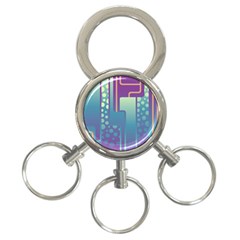 Non Seamless Pattern Background 3-ring Key Chain by Pakrebo