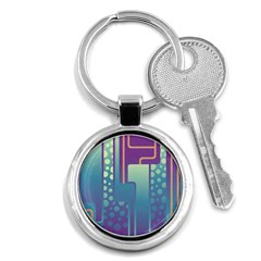 Non Seamless Pattern Background Key Chain (round) by Pakrebo