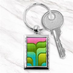 Background Color Texture Bright Key Chain (rectangle) by Pakrebo