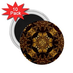 Gold Black Book Cover Ornate 2 25  Magnets (10 Pack)  by Pakrebo