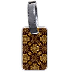 Gold Black Book Cover Ornate Luggage Tag (one Side) by Pakrebo