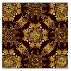 Gold Black Book Cover Ornate Large Satin Scarf (square) by Pakrebo