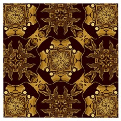 Gold Black Book Cover Ornate Wooden Puzzle Square by Pakrebo