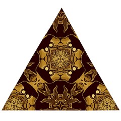 Gold Black Book Cover Ornate Wooden Puzzle Triangle