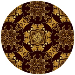 Gold Black Book Cover Ornate Wooden Puzzle Round