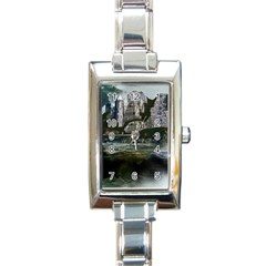 Sea Island Castle Landscape Rectangle Italian Charm Watch