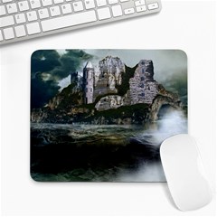 Sea Island Castle Landscape Large Mousepads