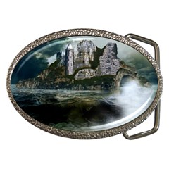 Sea Island Castle Landscape Belt Buckles