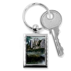 Sea Island Castle Landscape Key Chain (rectangle) by Pakrebo