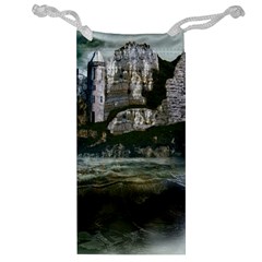 Sea Island Castle Landscape Jewelry Bag by Pakrebo