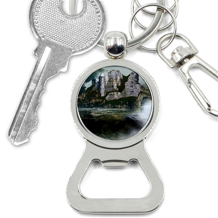 Sea Island Castle Landscape Bottle Opener Key Chain