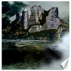 Sea Island Castle Landscape Canvas 16  x 16 