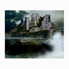 Sea Island Castle Landscape Small Glasses Cloth (2 Sides) by Pakrebo