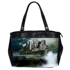 Sea Island Castle Landscape Oversize Office Handbag (2 Sides) by Pakrebo