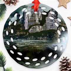 Sea Island Castle Landscape Ornament (Round Filigree)