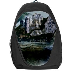 Sea Island Castle Landscape Backpack Bag