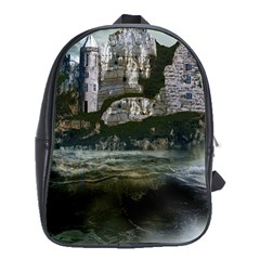 Sea Island Castle Landscape School Bag (XL)