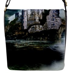 Sea Island Castle Landscape Flap Closure Messenger Bag (S)