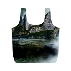 Sea Island Castle Landscape Full Print Recycle Bag (M)