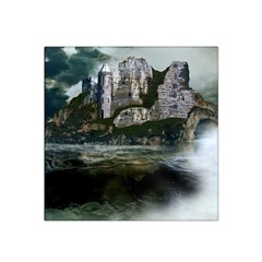 Sea Island Castle Landscape Satin Bandana Scarf