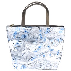 Marbled Paper Mottle Color Movement Bucket Bag by Pakrebo