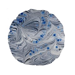 Marbled Paper Mottle Color Movement Standard 15  Premium Round Cushions