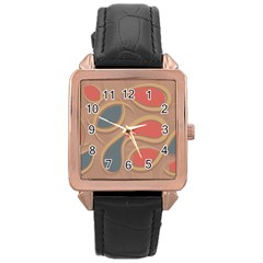 Background Abstract Non Seamless Rose Gold Leather Watch  by Pakrebo