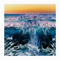 Sea Waves Ocean Water Beach Surf Medium Glasses Cloth by Pakrebo