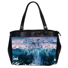 Sea Waves Ocean Water Beach Surf Oversize Office Handbag (2 Sides) by Pakrebo