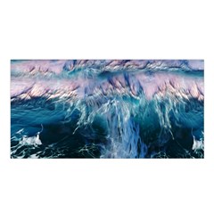 Sea Waves Ocean Water Beach Surf Satin Shawl by Pakrebo