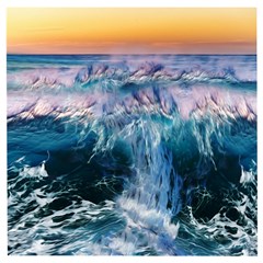 Sea Waves Ocean Water Beach Surf Wooden Puzzle Square