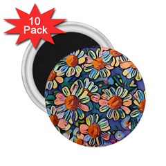 Daisies Flowers Colorful Garden 2 25  Magnets (10 Pack)  by Pakrebo