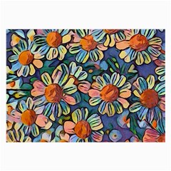 Daisies Flowers Colorful Garden Large Glasses Cloth by Pakrebo