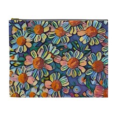 Daisies Flowers Colorful Garden Cosmetic Bag (xl) by Pakrebo