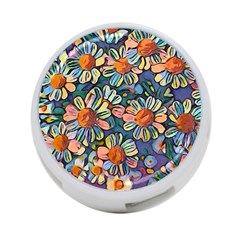 Daisies Flowers Colorful Garden 4-port Usb Hub (one Side) by Pakrebo