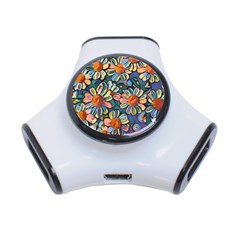 Daisies Flowers Colorful Garden 3-port Usb Hub by Pakrebo