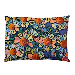 Daisies Flowers Colorful Garden Pillow Case (two Sides) by Pakrebo