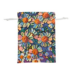 Daisies Flowers Colorful Garden Lightweight Drawstring Pouch (l)