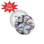 Compass Direction North South East 1.75  Buttons (100 pack)  Front