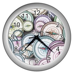 Compass Direction North South East Wall Clock (silver) by Pakrebo