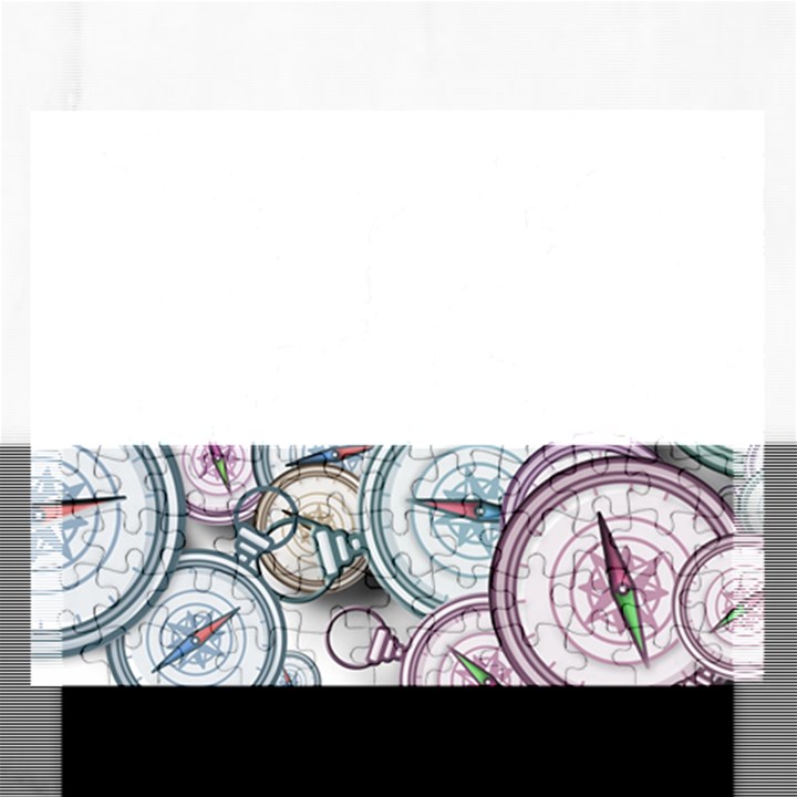 Compass Direction North South East Rectangular Jigsaw Puzzl