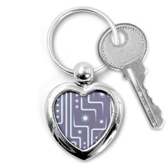 Pattern Non Seamless Background Key Chain (heart) by Pakrebo