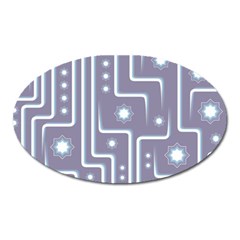 Pattern Non Seamless Background Oval Magnet by Pakrebo