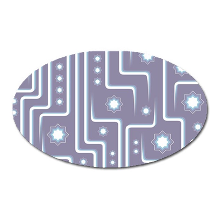 Pattern Non Seamless Background Oval Magnet